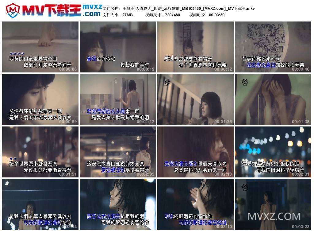 王慧美-天真以为_国语_流行歌曲_MB105460